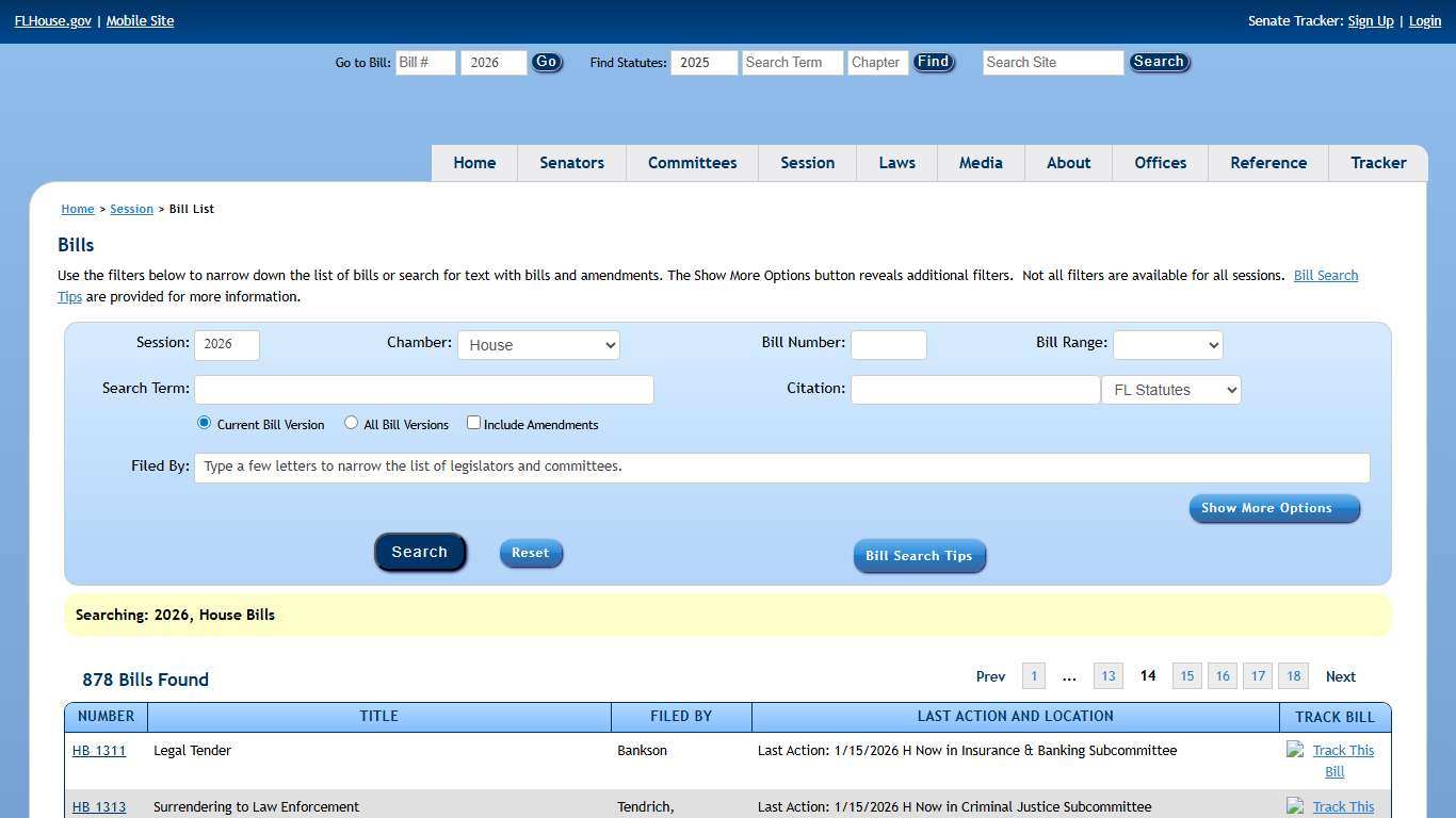 Bill List - The Florida Senate