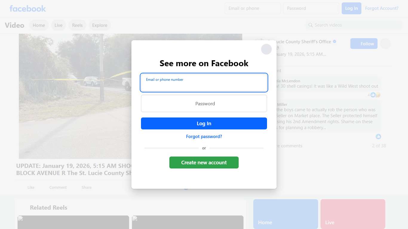 UPDATE: January 19, 2026, 5:15 AM SHOOTING INVESTIGATION 3600 BLOCK AVENUE R The St. Lucie County Sheriff’s Office continues to investigate the shooting that occurred on January 18, 2026, in the 3600 block of Avenue R in Fort Pierce. As the investigation progressed, detectives and crime scene investigators recovered two firearms in the area of the incident. Crime Scene personnel also recovered approximately 30 shell casings from the scene. As investigative efforts continued into the night, detec